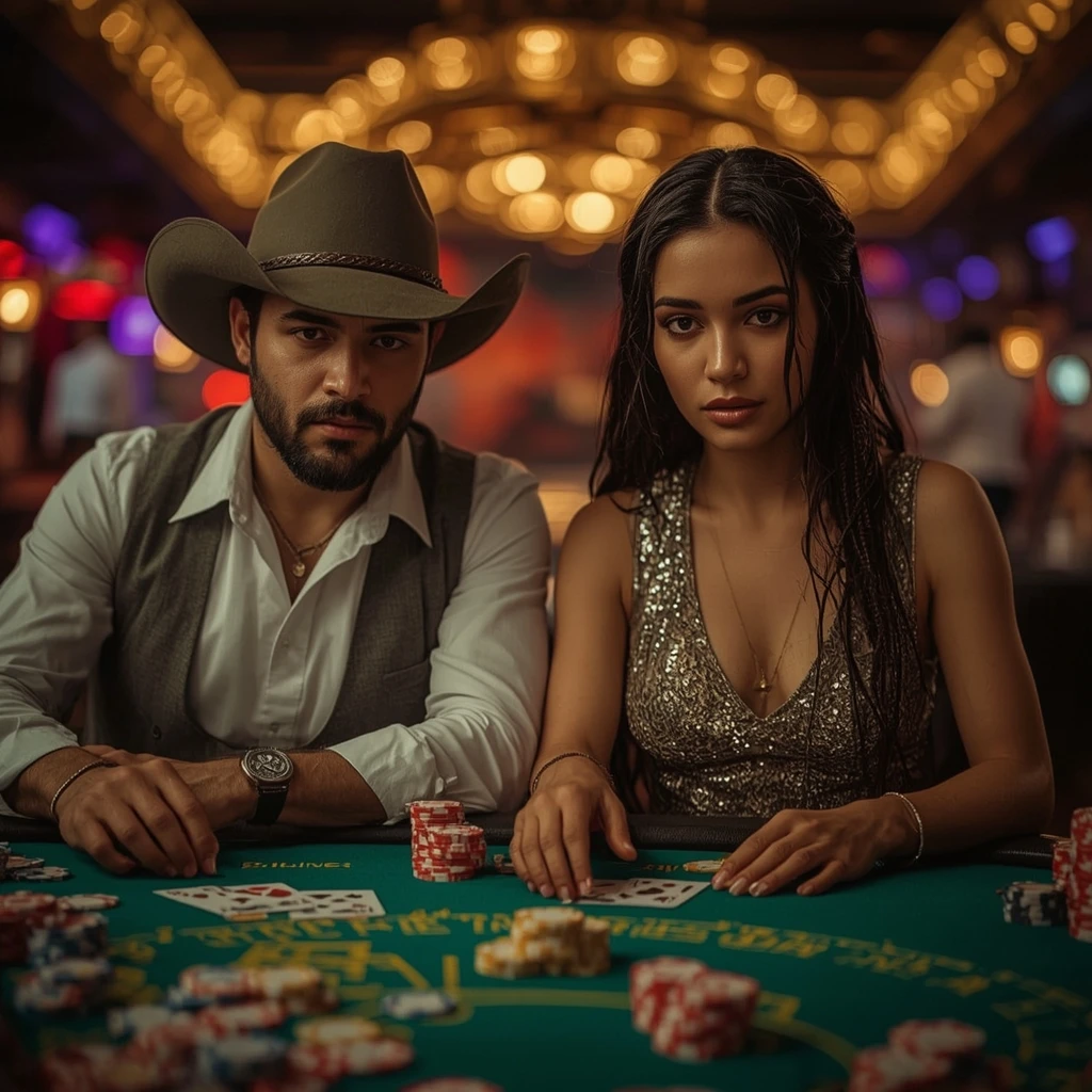 foto di due giocatori di poker COSMIC SLOT CASINO
